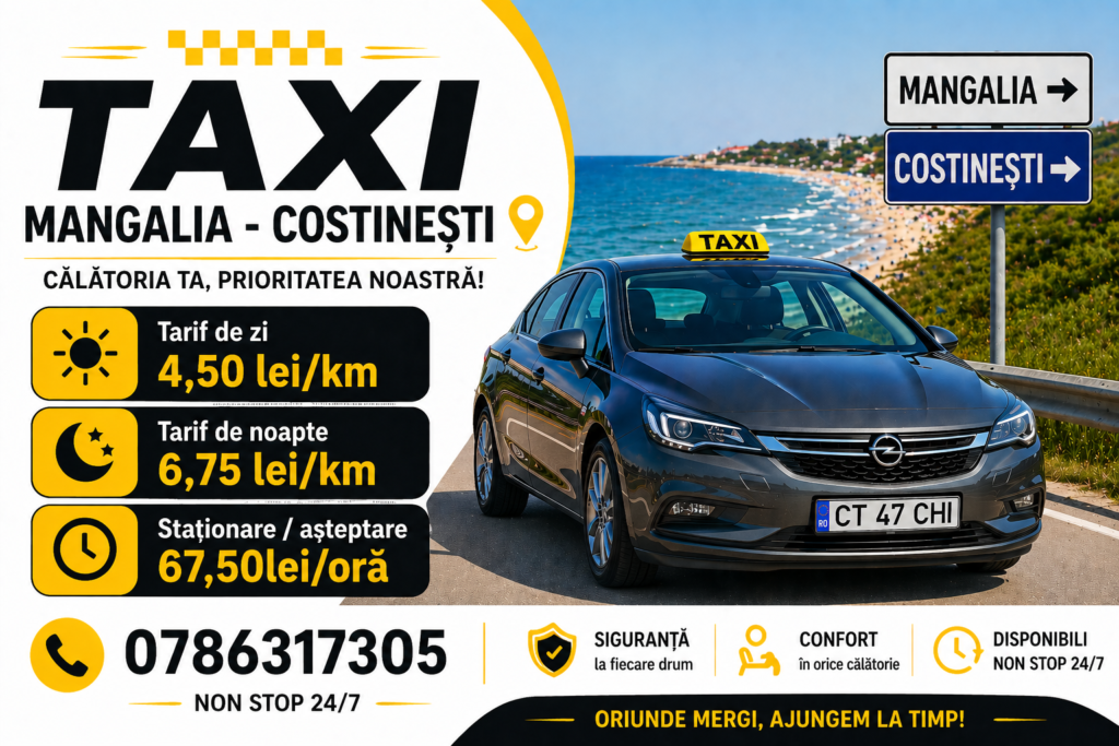 Tarif Taxi Mangalia Costinesti